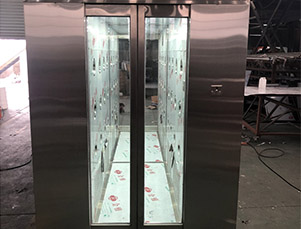 不銹鋼隱自動(dòng)移門(mén)風(fēng)淋通道